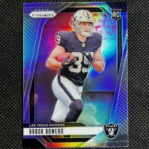 2024 Panini Prizm - Rookies Brock Bowers #315 Silver Prizm (RC) Rookie Raiders